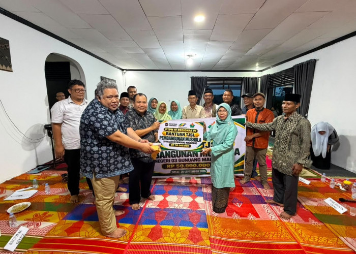 Dukung Pendidikan Karakter Siswa, PTPN IV Regional IV Bantu Pembangunan Mushola Sekolah di Lima Puluh Kota