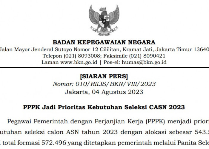 Tebo Resmi Buka Pendaftaran PPPK Tahun 2023