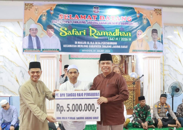 Pemkab Tanjab Barat Gelar Safari Ramadan di Masjid Al-ULA Desa Penyabungan Kecamatan Merlung