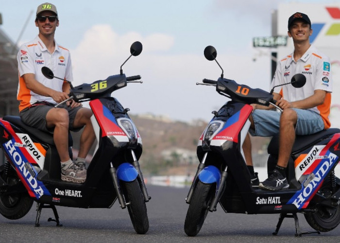 Honda EM1 e: dan PCX160 Berduet Dukung Repsol Honda Team di MotoGP Mandalika