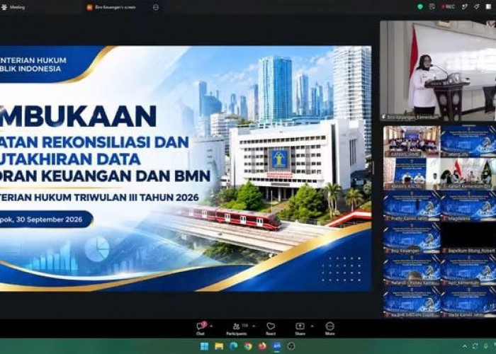 Rekonsiliasi Laporan Keuangan dan BMN Triwulan III 2026, Kanwil Kemenkum Jambi Pastikan Data Keuangan Akurat