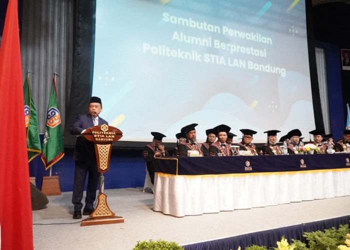 Hadiri Wisuda XLIV Poltek STIA LAN Bandung, Al Haris: Alumni Harus Memberikan yang Terbaik untuk Bangsa