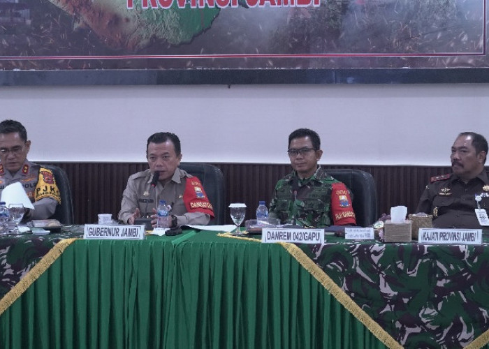 Danrem 042/Gapu Tegaskan Kesiapan Cegah Karhutla Lewat Rakor Nasional Bersama Menkopolkam