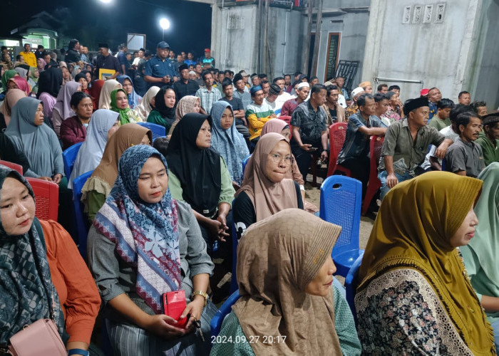 Membludak, Ratusan Masyarakat Padati Silaturahmi Agus-Nazar di Desa Kemantan