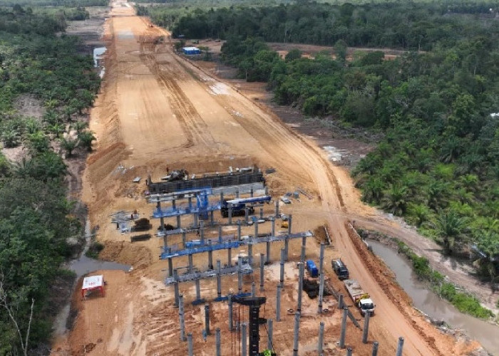 KEREN! Jalan Tol Tempino-Ness Seksi 4 Jambi Dilengkapi 2 Rest Area dan Saling Berhadapan