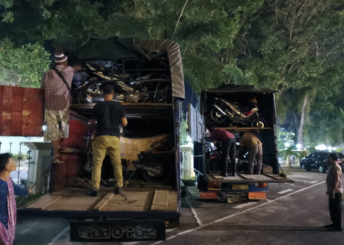 36 Motor Bodong Asal Jakarta yang Hendak Dibawa ke Medan Diamankan Polda Jambi 