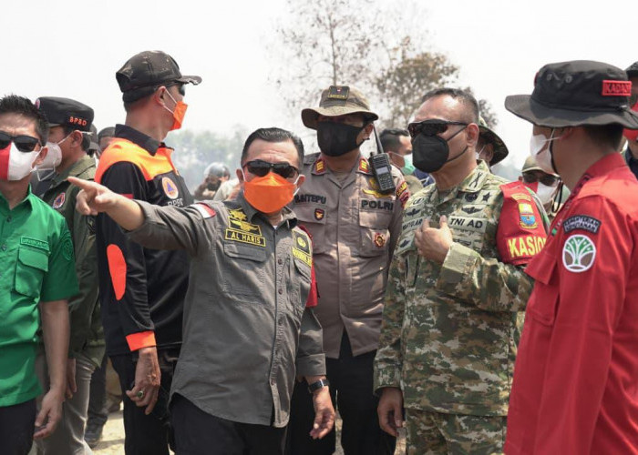 Karhutla Tahura Batang Hari Kembali Jadi Perhatian, Kasiops Korem 042/Gapu Dampingi Gubernur Jambi