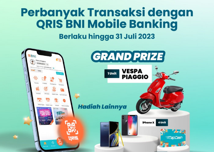 Ingin Vespa Piaggio, Perbanyak Transaksi dengan QRIS BNI Mobile Banking