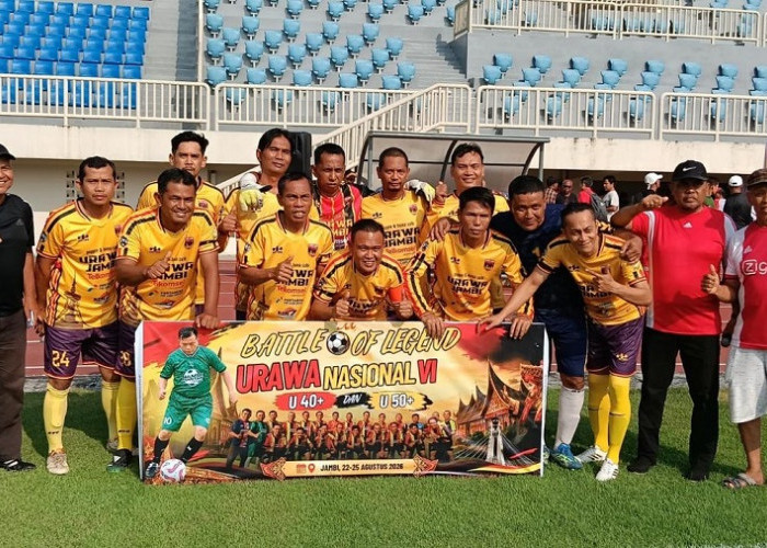 Sukses Digelar di Jambi, Urawa Jambi U40 Kampiun Turnamen Sepak Bola Urawa Nasional VI