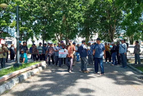 Ratusan Petani Sawit di Merangin Demo ke Pemkab Merangin, Tuntut Stabilitas Harga Sawit