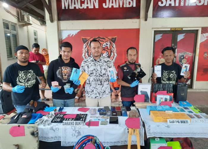 Tujuh Pelaku Spesialis Pembobol Brankas Antar Provinsi Asal Sumsel Diamankan Polresta Jambi