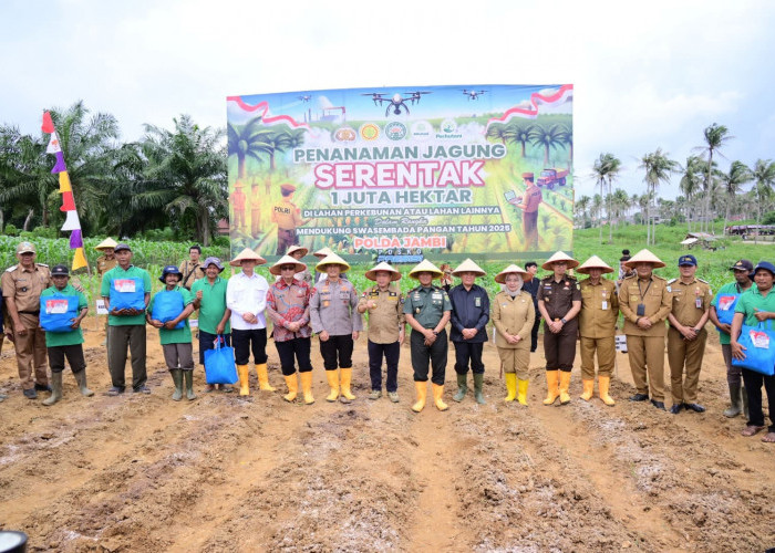 Polda Jambi Ikut Sukseskan Penanaman Jagung Serentak 1 Juta Hektar untuk Swasembada Pangan 2025