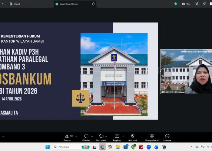 Penguatan Posbankum Desa/Kelurahan, Kanwil Kemenkum Jambi Gelar Pelatihan Paralegal Gelombang III