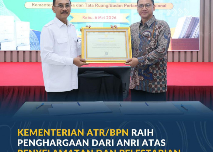 Kementerian ATR/BPN Raih Penghargaan dari ANRI atas Penyelamatan dan Pelestarian Arsip