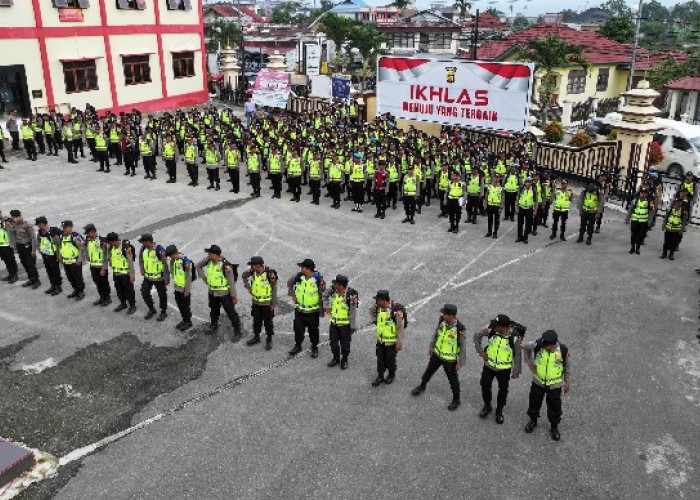 239 Personil Polres Siap Amankan Pemilu di Kerinci