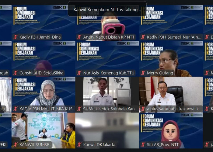 Perkuat Perumusan Kebijakan Berbasis Bukti, Kanwil Kemenkum Jambi Ikuti Policy Talks Series II Kanwil Hukum