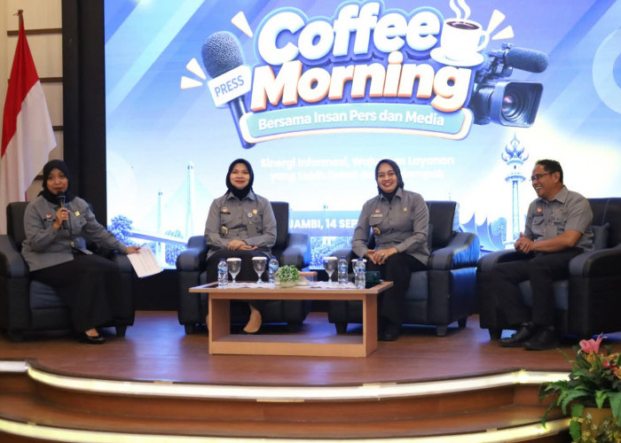 Bangun Kemitraan Strategis Penyebaran Informasi Publik, Kanwil Kemenkum Jambi Gelar Coffee Morning