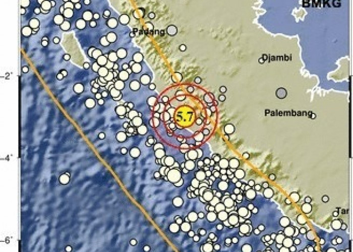 Gempa Magnitudo 5,7 Guncang Bengkulu, Getaran Terasa Hingga Kerinci dan Sungai Penuh