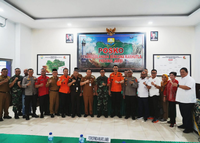 Danrem 042/Gapu Pimpin Rakor Karhutla, Perkuat Sinergi Penanganan Kebakaran di Jambi