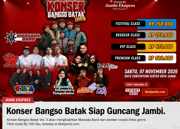 Lima Daftar Artis yang Siap Guncang Panggung Konser Bangso Batak Vol 3 di RCC Jambi 