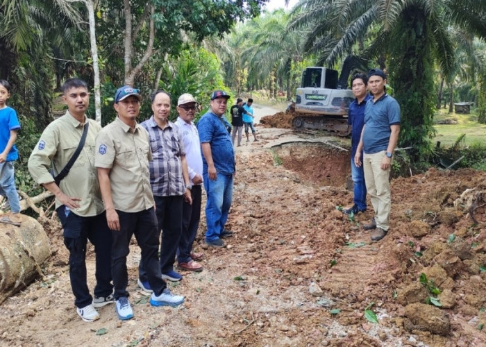 Bupati Merangin H. M. Syukur Mulai Pembangunan Box Culvert Jalan Utama Desa Rejo Sari