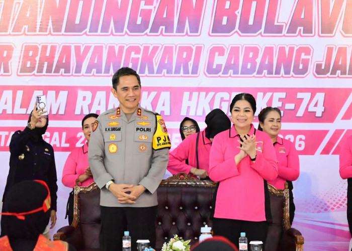 Turnamen Voli Kapolda Cup Meriahkan HKGB ke-74, Pererat Silaturahmi Bhayangkari Polda Jambi