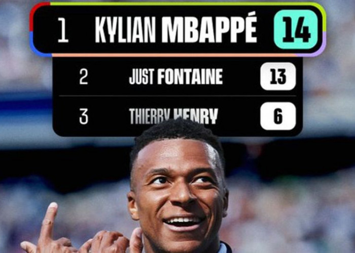 Resmi! Kemas 58 Gol, Kylian Mbappe Jadi Pencetak Gol Terbanyak Timnas Prancis