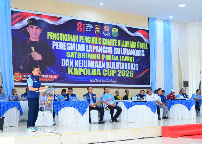 Kapolda Jambi Resmikan Lapangan Bulutangkis Siginjai Presisi dan Buka Turnamen Kapolda Cup 2026