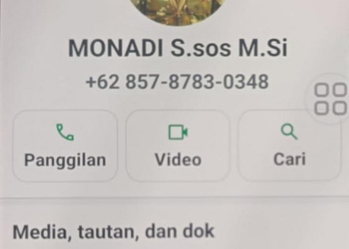Beredar Nomor WhatsApp Ngaku Bupati Kerinci Monadi