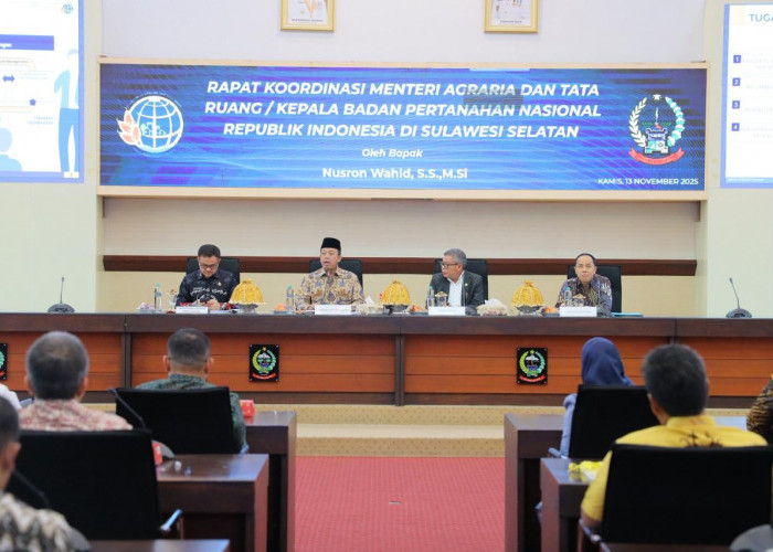 Percepat Penyelesaian Persoalan Tanah dan Ruang, Menteri Nusron Adakan Rakor dengan Kepala Daerah Se-Sulsel