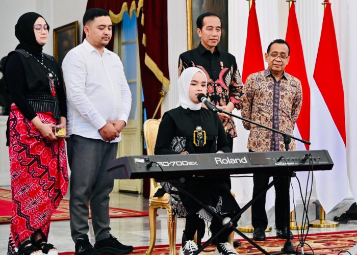 Presiden Jokowi Terima Peraih Golden Buzzer AGT 2023 Putri Ariani