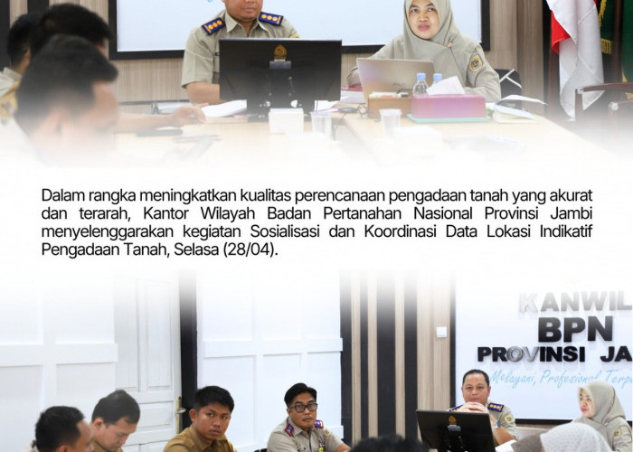 Rapat Persiapan Pembentukan Tim Gugus Tugas Reforma Agraria (GTRA) Provinsi Jambi