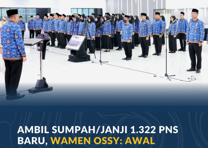 Ambil Sumpah/Janji 1.322 PNS Baru, Wamen Ossy: Awal Mulainya Tanggung Jawab ASN