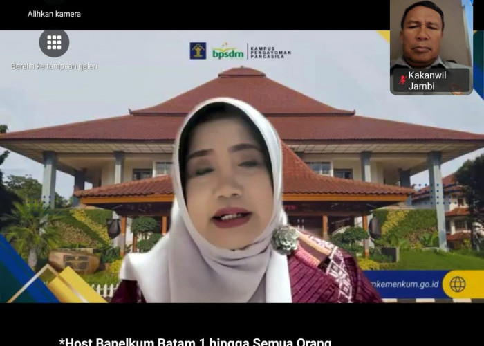 Kakanwil Kemenkum Jambi Ikuti Webinar Nasional Strategi Pengembangan Karier ASN