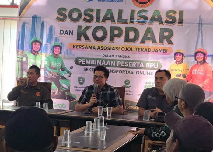 BPJS Ketenagakerjaan Perkuat Perlindungan Mitra Ojol Melalui Sosialisasi dan Kopdar Bersama Tekab Jambi