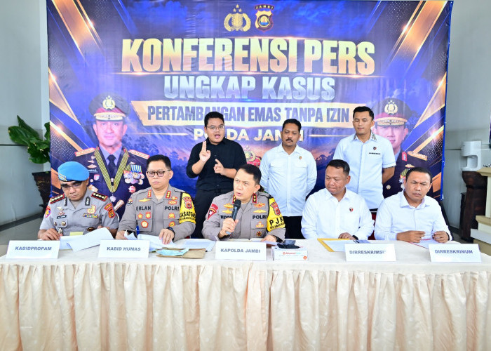 Sepanjang Tahun 2026, Polda Jambi Ungkap 32 Kasus PETI, 71 Orang Jadi Tersangka
