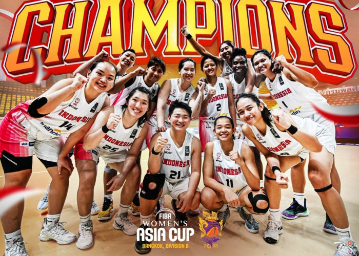 Tim Bola Basket Putri Indonesia Juara FIBA Women's Asia Cup 2023 Division B