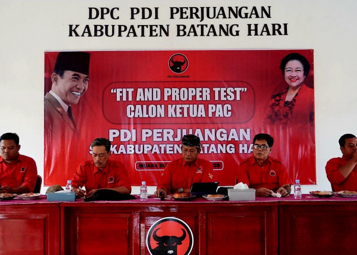 Puluhan Calon Ketua PAC PDI Perjuangan Batang Hari Ikuti Fit & Proper Test, Eddy : Harus Miliki Jiwa Petarung