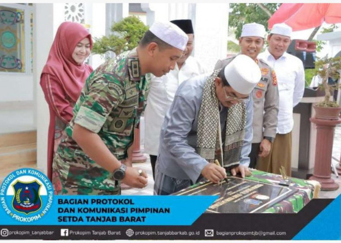 Bupati Resmikan Masjid As-Syarif Kodim 0419/Tanjab