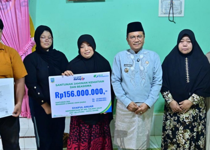 Santunan Rp156 Juta Diserahkan bagi Ahli Waris Ketua RT Talang Jauh
