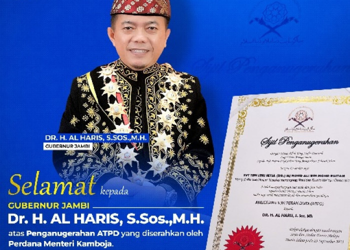 Mantap! Gubernur Al Haris Terima Penghargaan di Konvensi Dunia Melayu Dunia Islam di Kamboja, Ini Kategorinya