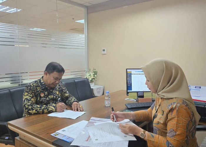 Optimalkan Capaian Kinerja Anggaran, Kakanwil Kemenkum Jambi Koordinasi Pengisian Capaian Output pada Aplikasi