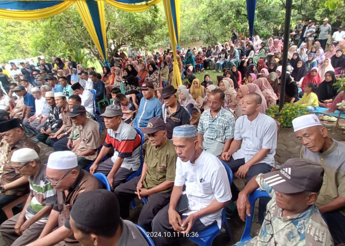 Pecah, Masyarakat Teluk Kuali Tebo Ulu Membludak Sambut Agus-Nazar