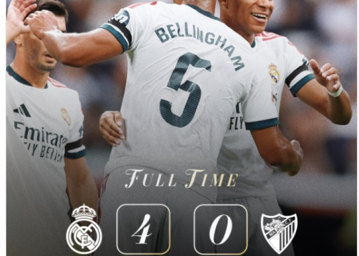 Real Madrid Bantai Malaga 4-0 dan Kokoh di Puncak Klasemen Liga Spanyol