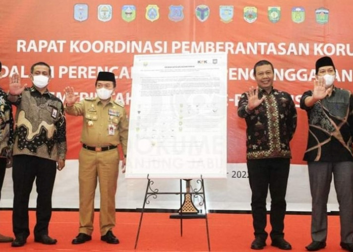 Bupati Tanjabtim Hadiri Rapat Koordinasi Pemberantasan Korupsi