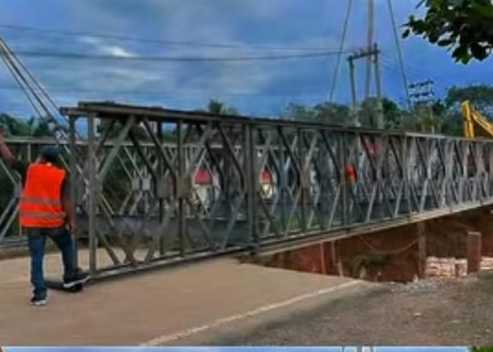 Jembatan Bailey Bungo Finishing Pembuatan Oprit Jembatan, BPJN Tetap Targetkan Rampung Hari Ini 