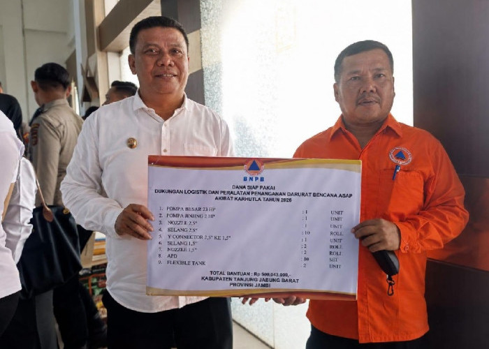 Wabup Katamso Hadiri Rakor Karhutla Bersama BNPB dan Menhut, Tanjab Barat Terima Bantuan Rp500 Juta