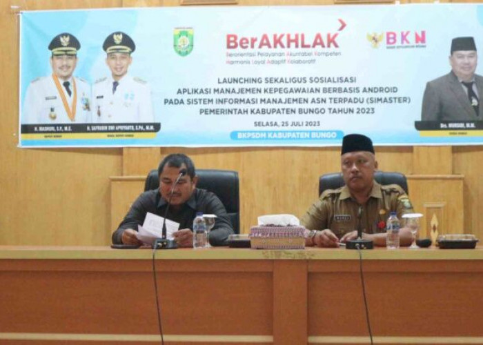  Simaster, Aplikasi Managemen Kepegawaian Pemda Bungo Resmi di Launching