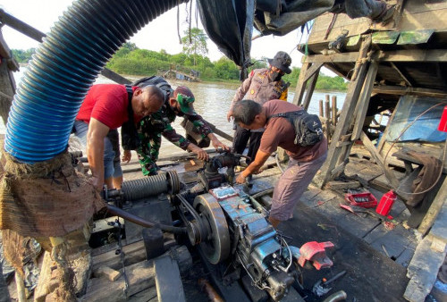 Polres Bungo Berantas PETI Dekat Kantor Lurah Tanjung Gedang