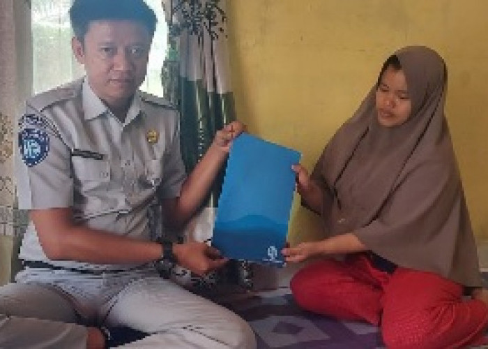 Suami Laka di Jakarta, Jasa Raharja Jambi Sampaikan Amanah Santunan kepada Isteri di Tebo Ulu